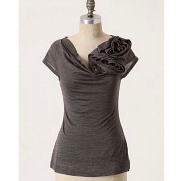 Anthropologie Gray Blouse with Shoulder Detail (Sale🔥) - Picture 7 of 7